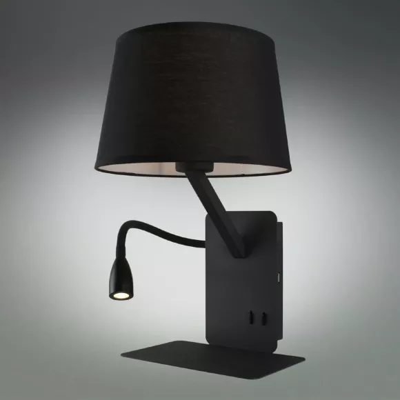 Бра Omnilux Talocci OML-62811-02, Черный, Металл, Ткань Бра Omnilux Talocci OML-62811-02, Черный, Металл, Ткань