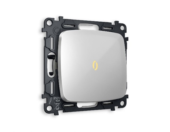 Комплект механизма 1-кл проходного выключателя с подсветкой Ambrella Volt Omega MO402030
