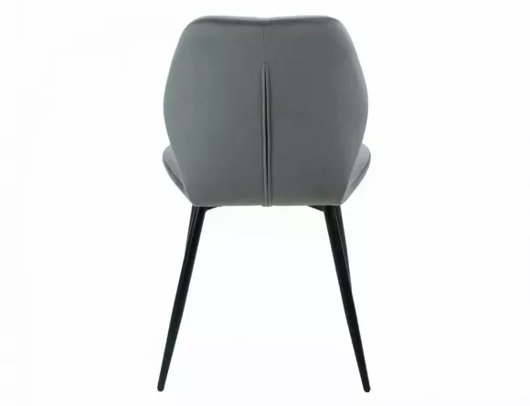 Стул Rick Velvet Bluvel 14 SGN_RICKVCSZ, черный, серый, металл, вид сзади Стул Rick Velvet Bluvel 14 SGN_RICKVCSZ, черный, серый, металл, вид сзади