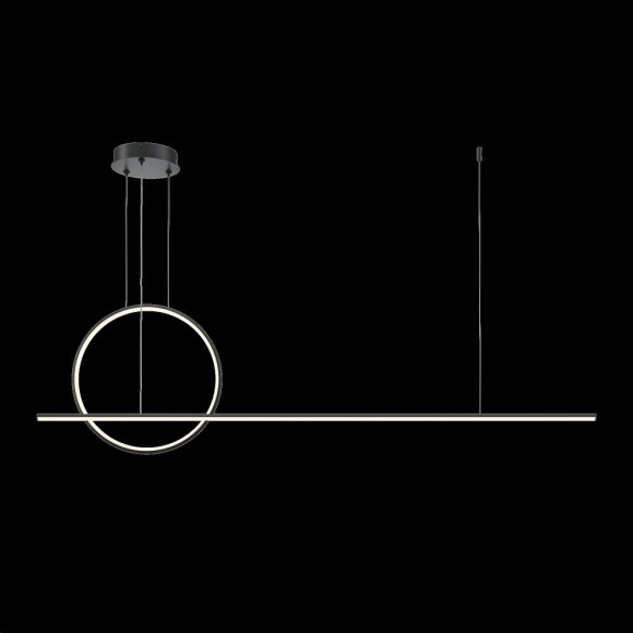 Подвесная светодиодная люстра Maytoni Halo MOD247PL-L49BK