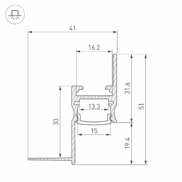 Алюминиевый профиль Arlight ARH-СEIL-S14-SHADOW-3000 WHITE 045554 Алюминиевый профиль Arlight ARH-СEIL-S14-SHADOW-3000 WHITE 045554