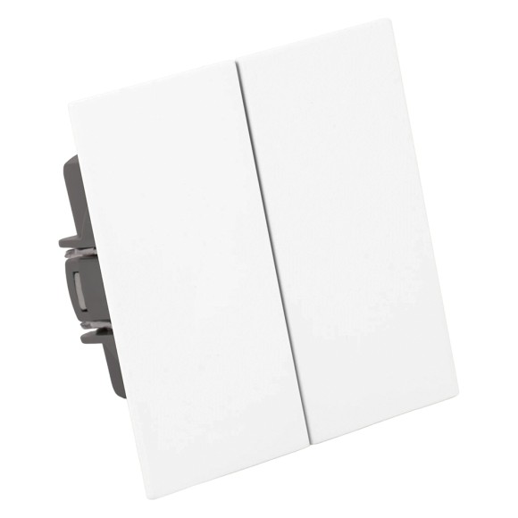 Переключатель 2-клавишный (механизм) Stekker Мия 250В 10А RSW10-3107-01 белая магнолия 50434