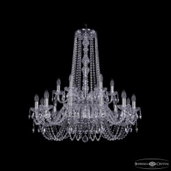 Подвесная люстра Bohemia Ivele Crystal 1402/12+6/300/h-91/2d Ni