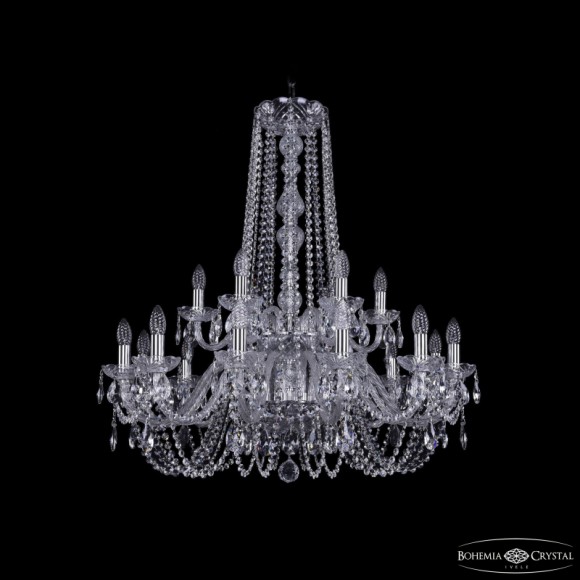Подвесная люстра Bohemia Ivele Crystal 1402/12+6/300/h-91/2d Ni