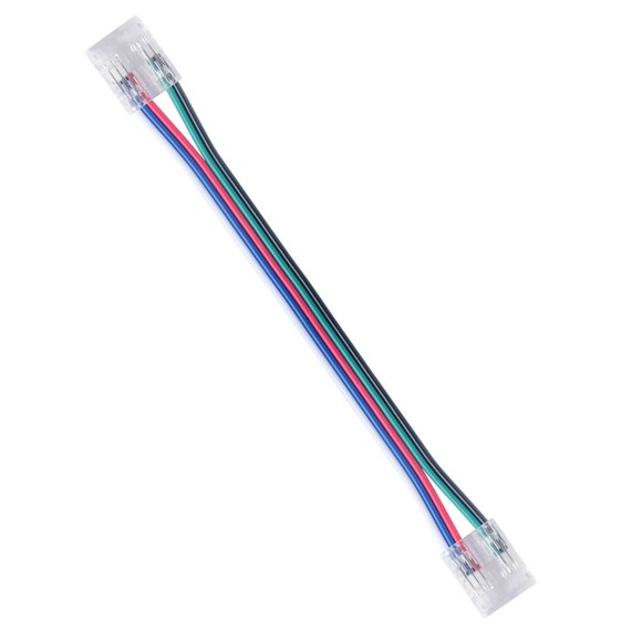 Коннектор прокалывающий 4 pin для гибкого соединения RGB LED ленты 10мм, тип COB длина провода 150мм Apeyron 09-164