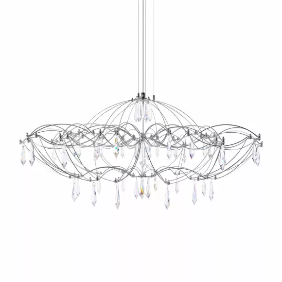 Подвесная люстра Loft IT Mira 10586/900 Silver Asfour, Серебро, Прозрачный, Теплый белый Подвесная люстра Loft IT Mira 10586/900 Silver Asfour, Серебро, Прозрачный, Теплый белый