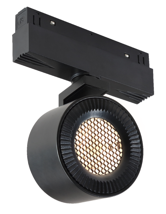 Трековый магнитный светильник iLedex Vision 4822-010-D82-12W-38DG-3000K BK (WALL WASHER)