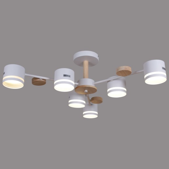 Люстра на штанге Reluce 68730-0.3-06 GX53 WH+WOOD