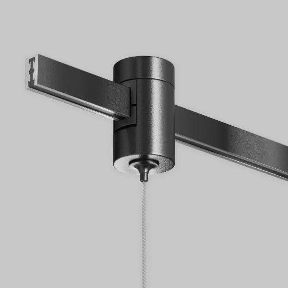 Коннектор с тросовым подвесом для магнитного шинопровода Maytoni Technical Tau Flarity TRA154SW-1B, Черный