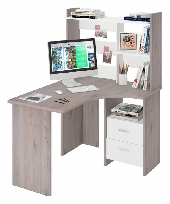 Стол компьютерный Домино Лайт СКЛ-Угл120+НКЛ-100 MER_SKL-Ugl120_NKL-100_NBE_PRAV