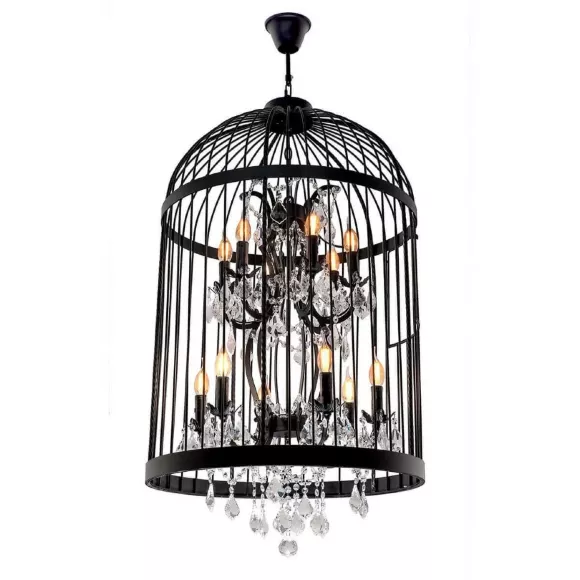 Подвесная люстра LOFT IT Vintage birdcage Loft1891/12, Кантри, Черный Подвесная люстра LOFT IT Vintage birdcage Loft1891/12, Кантри, Черный