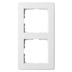 Рамка Jasmart G-Flex 2-постовая белый глянцевый поликарбонат G1102W