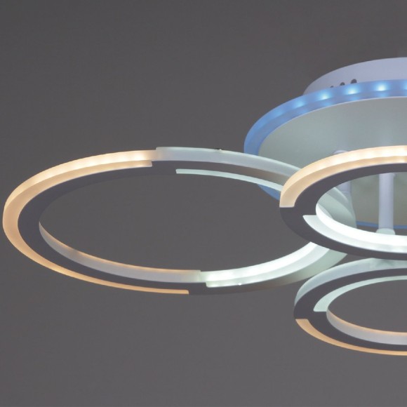 Потолочная светодиодная люстра с пультом управления Reluce 09820-3.3-2+2A WH (RGB)