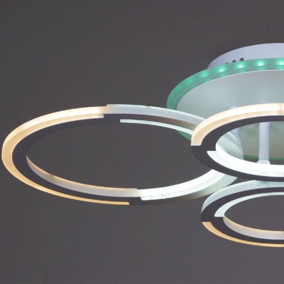 Потолочная светодиодная люстра с пультом управления Reluce 09820-3.3-2+2A WH (RGB)