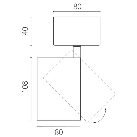 Накладной светильник Lightstar Alta Base A5337SO