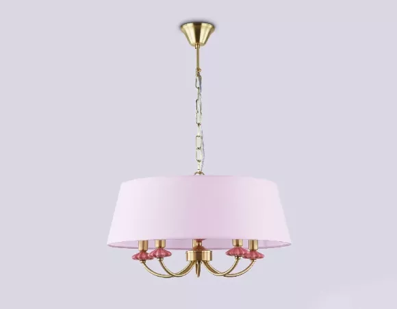 Подвесная люстра Ambrella Light High Light Ceramo Classic LH75021, Золото, Розовый, Металл, вид сверху
