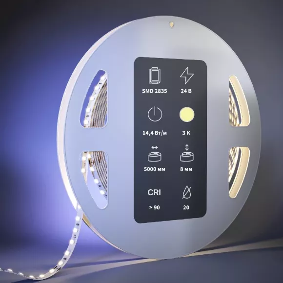 Светодиодная лента Maytoni Led Strip 24В 2835 14,4Вт/м 3000К 5м IP20 201088 Светодиодная лента Maytoni Led Strip 24В 2835 14,4Вт/м 3000К 5м IP20 201088