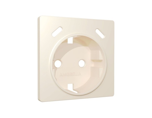 Лицевая панель Alfa (Бежевый матовый) для электрической розетки с/з со шторками 2USB C+C Quant Ambrella Volt AP3305
