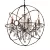 Подвесная люстра Delight Collection Foucault'S Orb 5014-D6 rusty