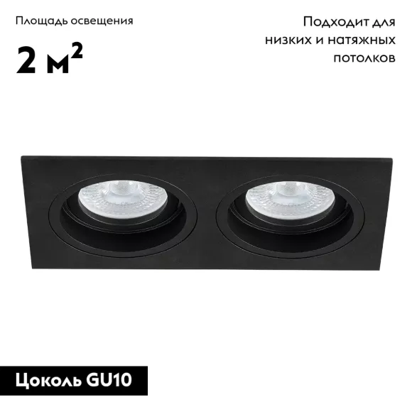Встраиваемый светильник Arte Lamp Tarf A2178PL-2BK