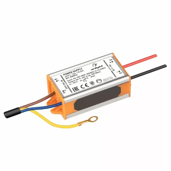 Блок питания Arlight ARPJ-SN-18300 (5W, 9-18V, 300mA, IP65) 040792 Блок питания Arlight ARPJ-SN-18300 (5W, 9-18V, 300mA, IP65) 040792