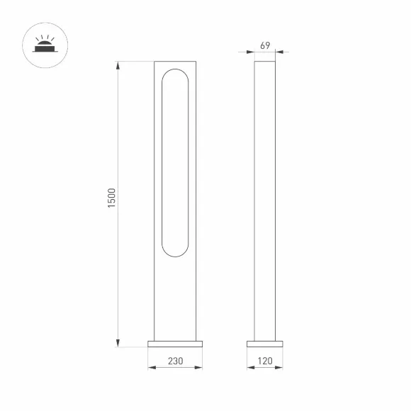 Уличный светильник Arlight LGD-MUSE-BOLL-H1500-18W Warm3000 (DG, 328 deg, 230V) 035395 Уличный светильник Arlight LGD-MUSE-BOLL-H1500-18W Warm3000 (DG, 328 deg, 230V) 035395