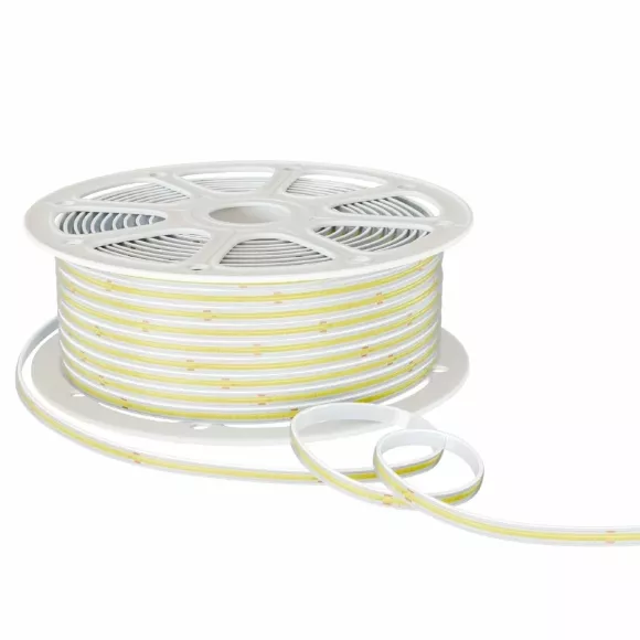 Светодиодная лента Apeyron 220В COB 9Вт/м 6500K 50м IP65 10-112 Светодиодная лента Apeyron 220В COB 9Вт/м 6500K 50м IP65 10-112