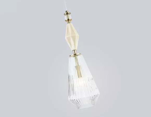 Подвесной светильник Ambrella Light High Light Ceramo Modern LH53181, Латунь, Прозрачный, Металл, крупный план Подвесной светильник Ambrella Light High Light Ceramo Modern LH53181, Латунь, Прозрачный, Металл, крупный план