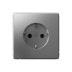 Розетка с заземлением 16А Systeme Electric ArtGallery Сталь GAL000943S