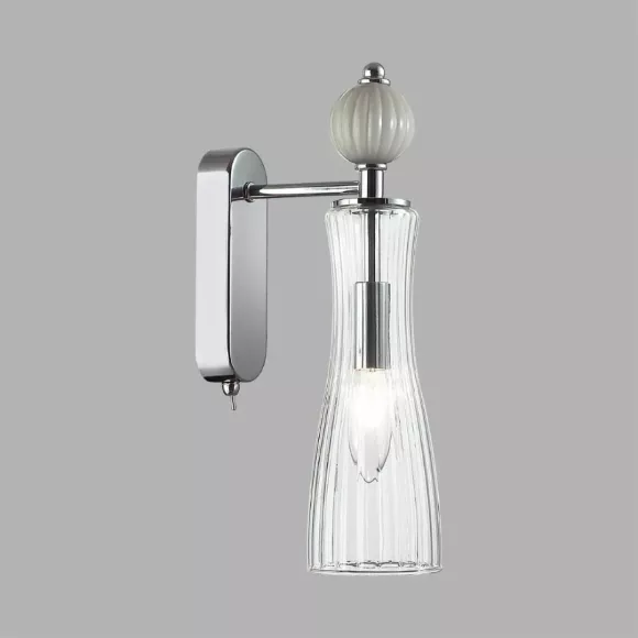 Бра Lumion Neoclassi Emily 8269/1W, Хром, Прозрачный, Металл, крупный план