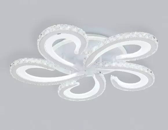 Потолочная люстра Ambrella Light Acrylica Ice FA1703, Белый, Прозрачный, От теплого до холодного, декоративные элементы крупным планом