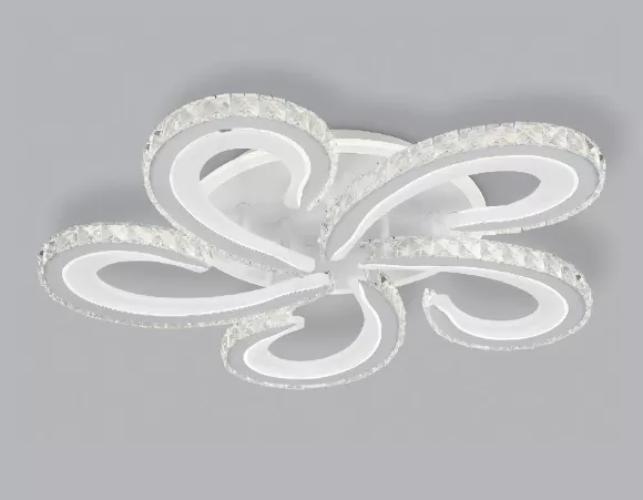Потолочная люстра Ambrella Light Acrylica Ice FA1703, Белый, Прозрачный, От теплого до холодного, крупный план