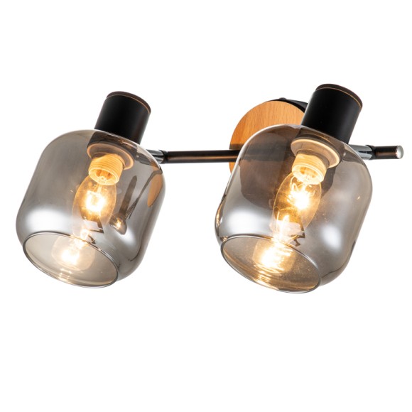 Спот Escada Hugge 10177/2A Black, E14, 80W, прозрачный