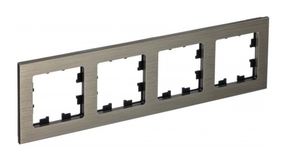 Рамка 4-ая Systeme Electric AtlasDesign Nature Металл латунь ATN312204