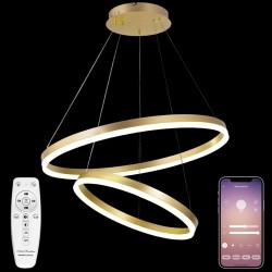 Подвесная светодиодная люстра с пультом управления Natali Kovaltseva Oreol LED LAMPS 81299