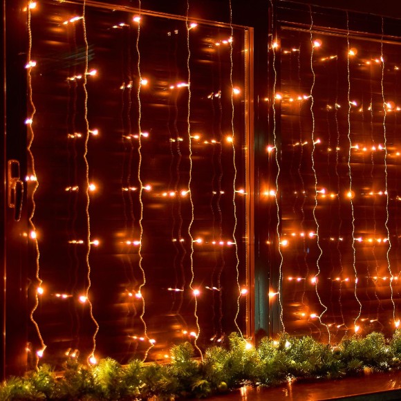 Гирлянда Занавес Uniel ULD-C3020-160/DTA AMBER IP20 UL-00012095