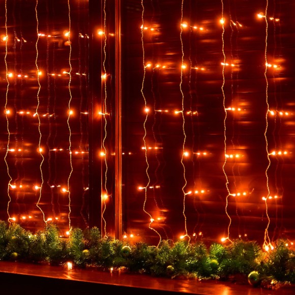 Гирлянда Занавес Uniel ULD-C3020-160/DTA AMBER IP20 UL-00012095