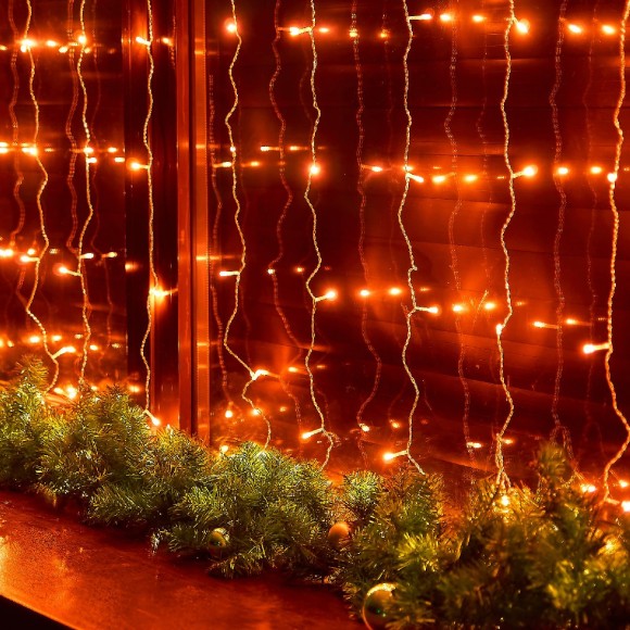 Гирлянда Занавес Uniel ULD-C3020-160/DTA AMBER IP20 UL-00012095