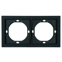 Рамка 2-местная Stekker Мия PFR00-3002-05 черный бархат 50462