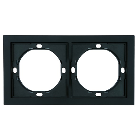 Рамка 2-местная Stekker Мия PFR00-3002-05 черный бархат 50462