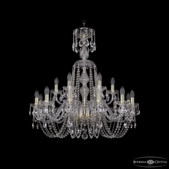 Подвесная люстра Bohemia Ivele Crystal 1402/12+6/300/XL-90 G