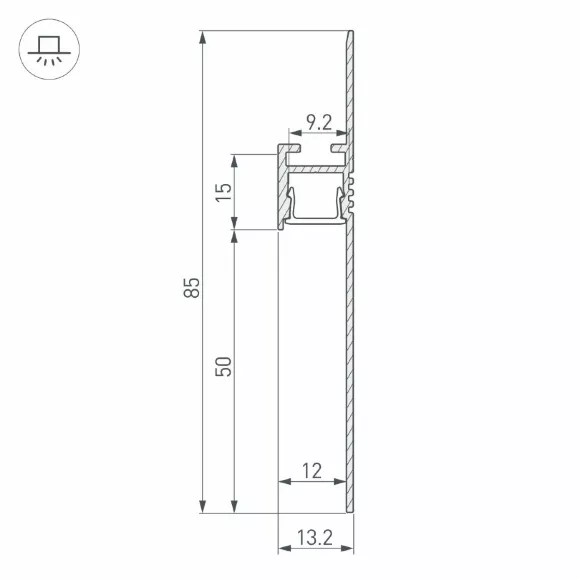 Профиль-плинтус для светодиодных лент и линеек Arlight ARH-PLINTUS-50-FANTOM-3000 RAL7044 (Алюминий) 041776 Профиль-плинтус для светодиодных лент и линеек Arlight ARH-PLINTUS-50-FANTOM-3000 RAL7044 (Алюминий) 041776