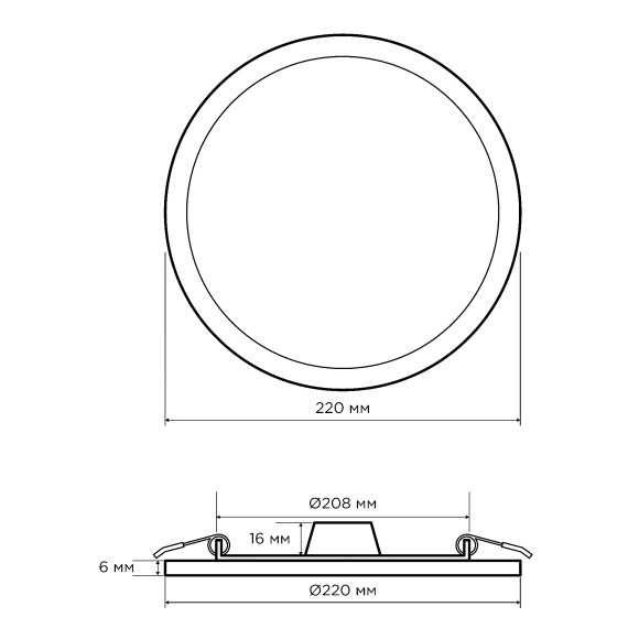 Встраиваемая светодиодная панель Apeyron 06-24
