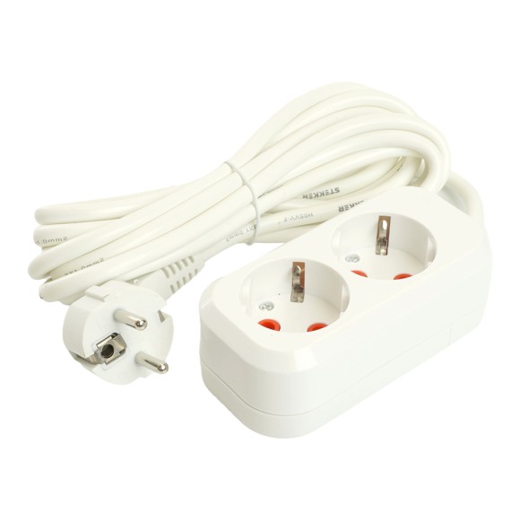 Удлинитель двухместный Stekker Home 49340