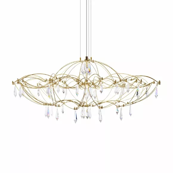 Подвесная люстра Loft IT Mira 10586/900 Gold Asfour, Золото, Прозрачный, Теплый белый Подвесная люстра Loft IT Mira 10586/900 Gold Asfour, Золото, Прозрачный, Теплый белый