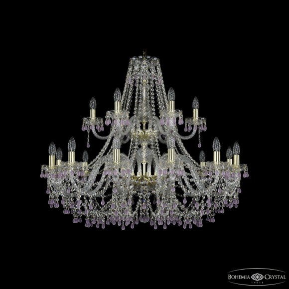 Подвесная люстра Bohemia Ivele Crystal 1410/12+6/360/2d G V7010