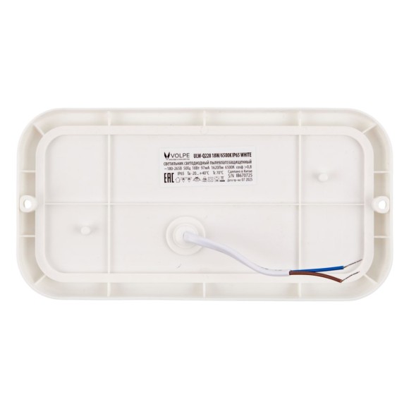 Потолочный светильник Volpe ULW-Q228 18W/6500K IP65 WHITE