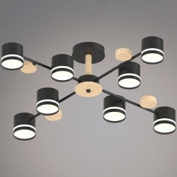 Люстра на штанге Reluce 68730-0.3-08 GX53 BK+WOOD