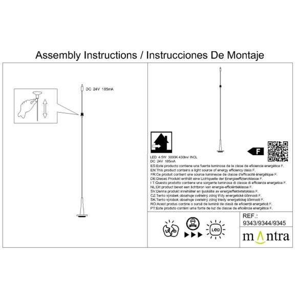 Подвес светодиодный без плафона и основания Mantra Andromeda 9345