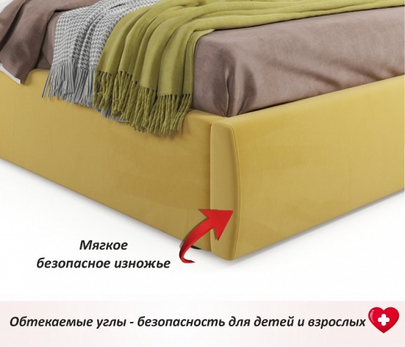 Кровать двуспальная Стефани 2000x1800 NMB_TE-00002630